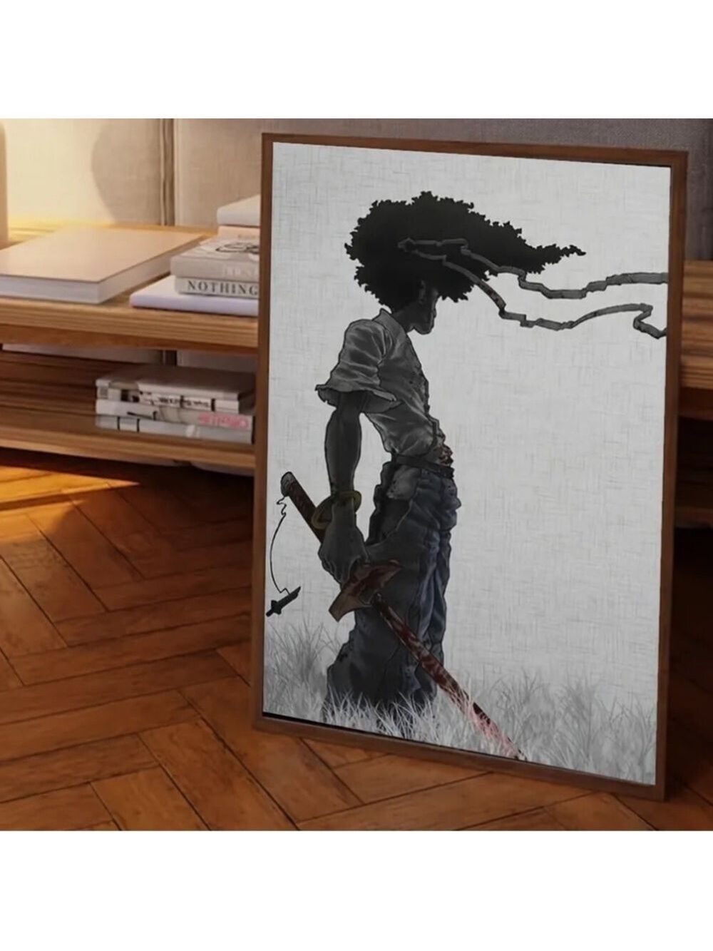 Canvas African Samurai Warrior’s Gaze Wall Art